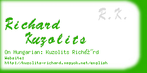 richard kuzolits business card